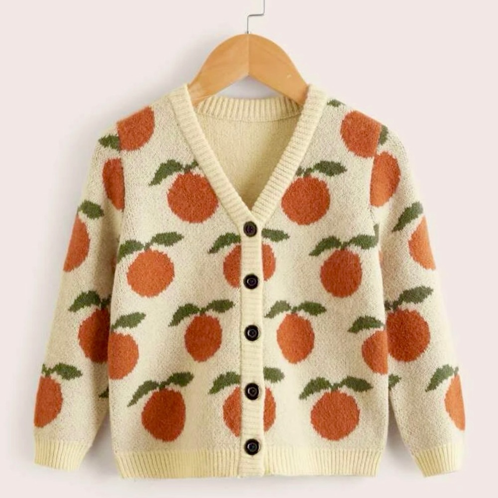 NWOT Orange Print Sweater